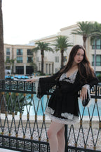 Black lace robe by Summer Rose The Label, Chapter One collection